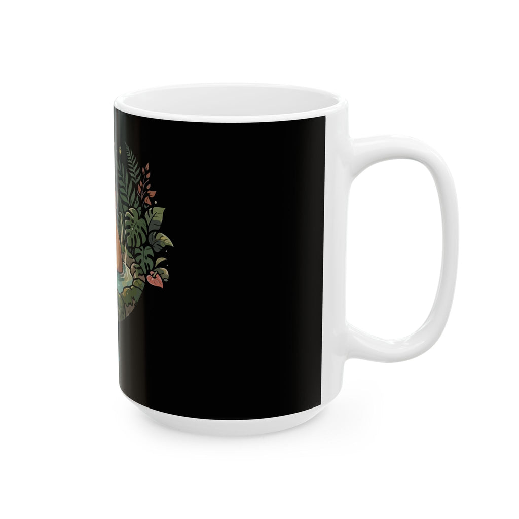 Relax Capybara Hot Spring Mug — Cute Ceramic Coffee Cup (11oz, 15oz)