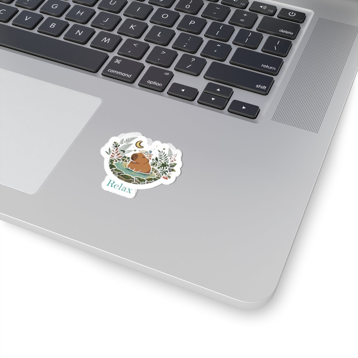 Relax Bear Kiss-Cut Sticker – Cute Woodland Laptop Decal
