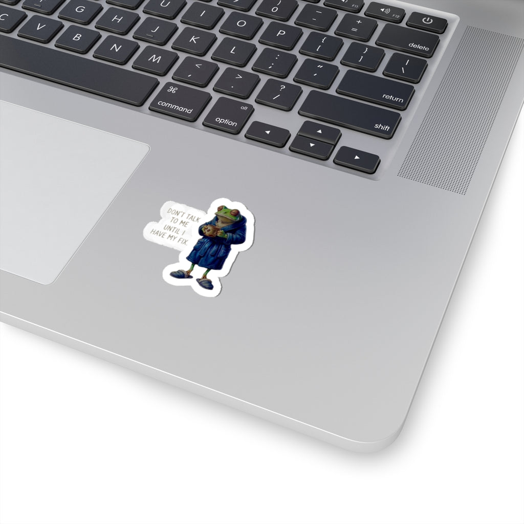 Funny Frog Sticker - coffee