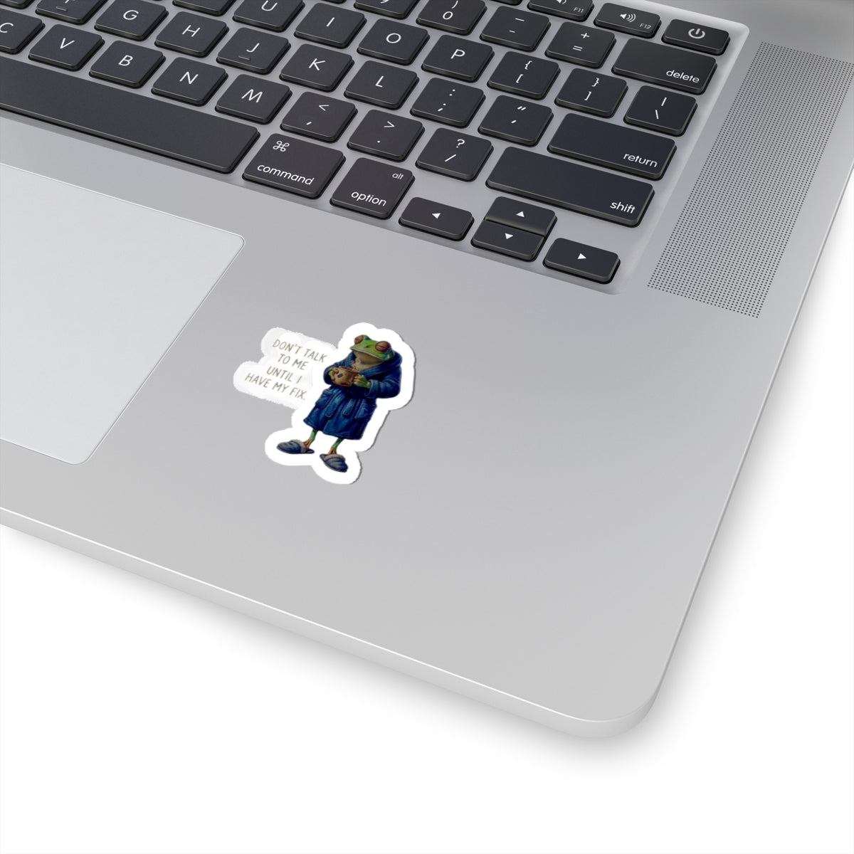 Funny Frog Sticker - coffee