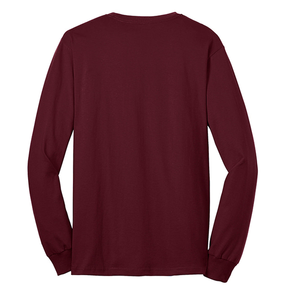 Athletic Maroon - PC55LS - BACK