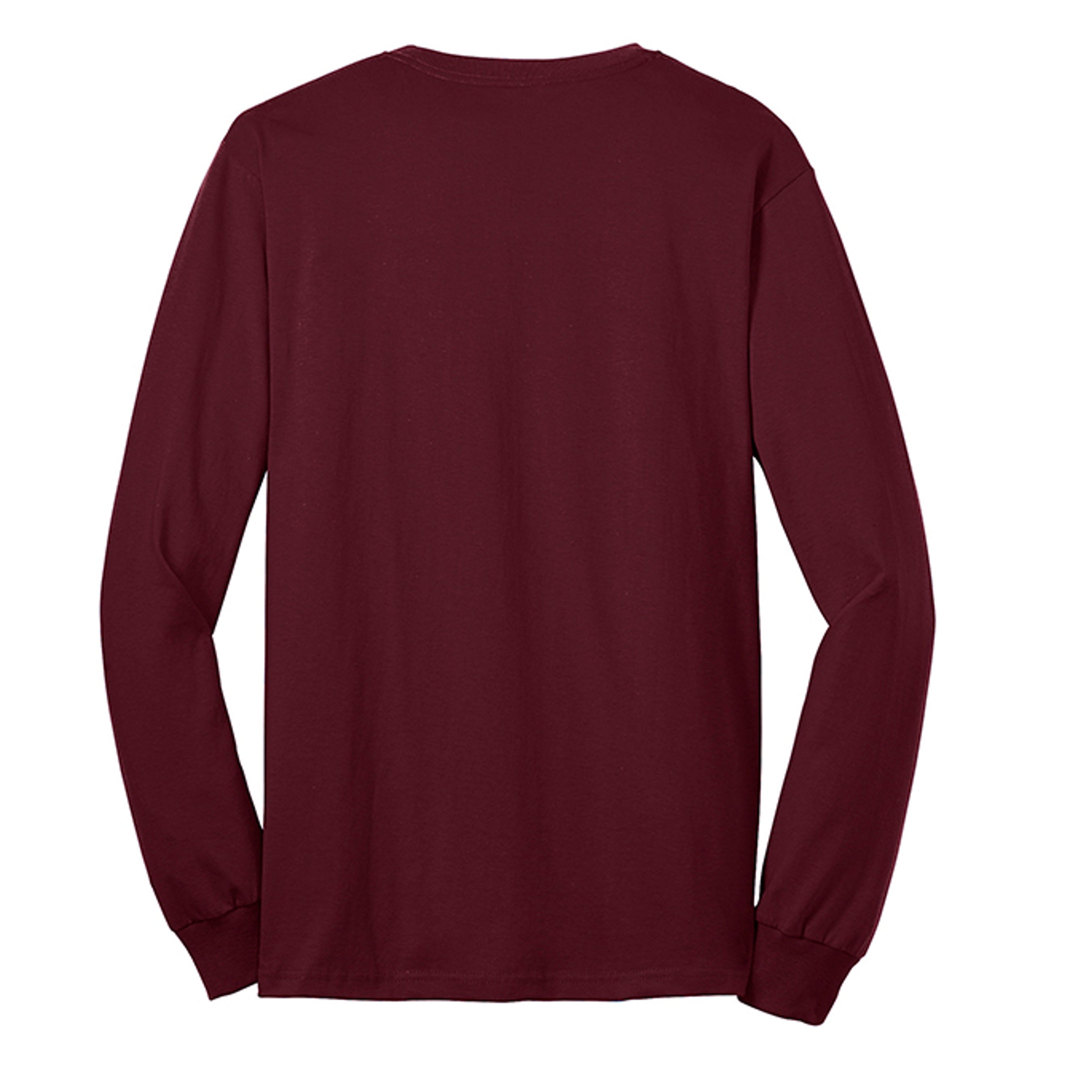 Athletic Maroon - PC55LS - BACK